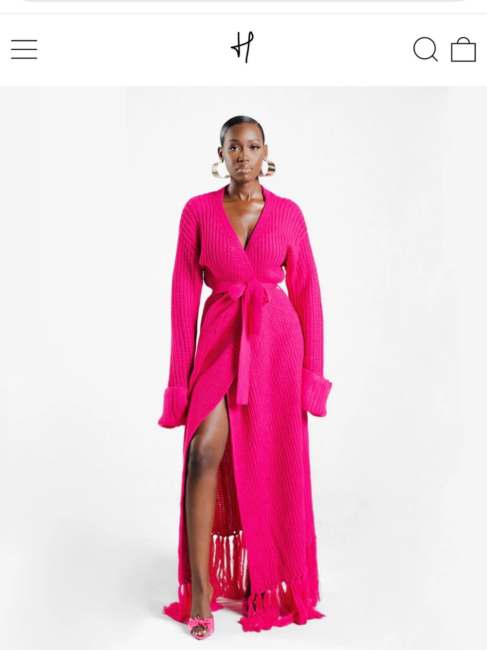 Miya Knit Cardigan Dress in Burnt Orange